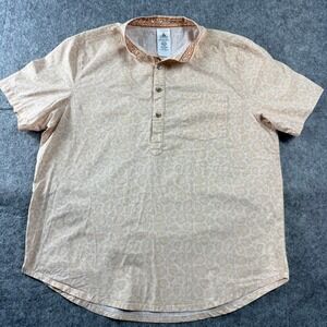 Disney Men's Short Sleeve Button Up Shirt Animal Print Collar Size M